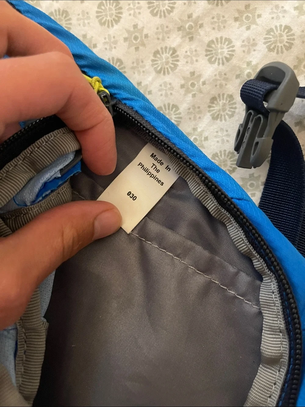 CamelBak Blue Hydration Pack with Neon Yellow Accents